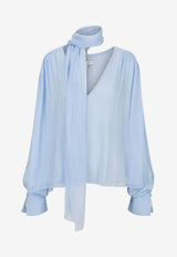 Layla V-neck Scarf Blouse