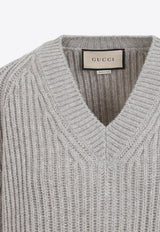 Ribbed Wool and Cashmere Sweater