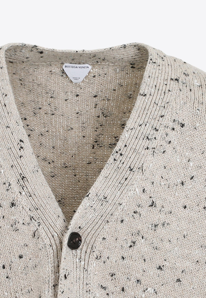 Linen and Wool Knitted Cardigan