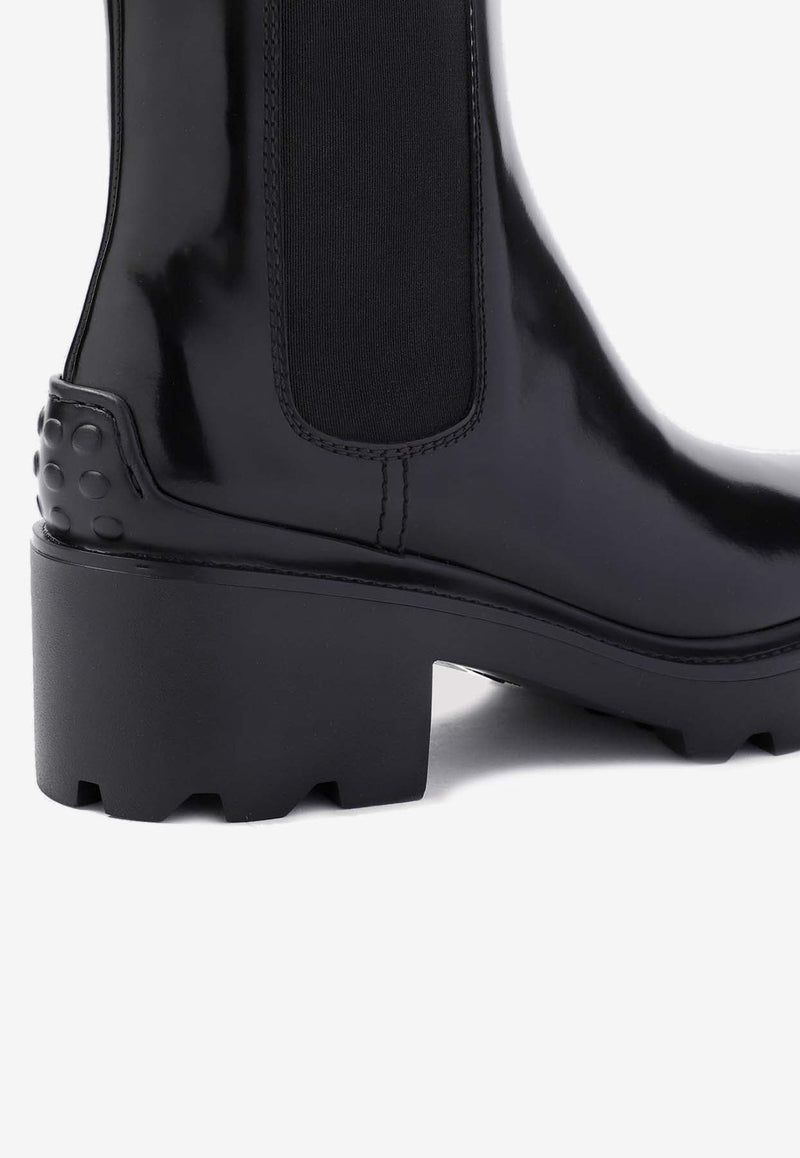 60 Patent Leather Chelsea Boots