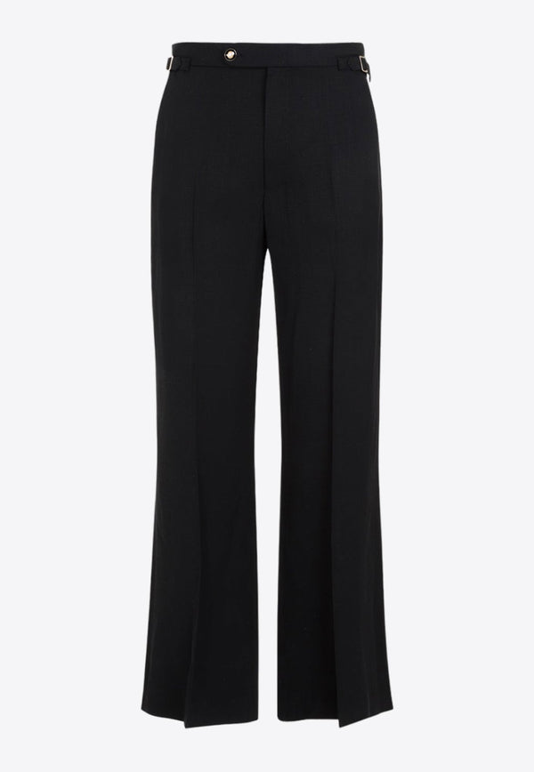 Straight-Leg Pants in Silk Blend