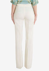 High-Waist Jacquard Wool Pants