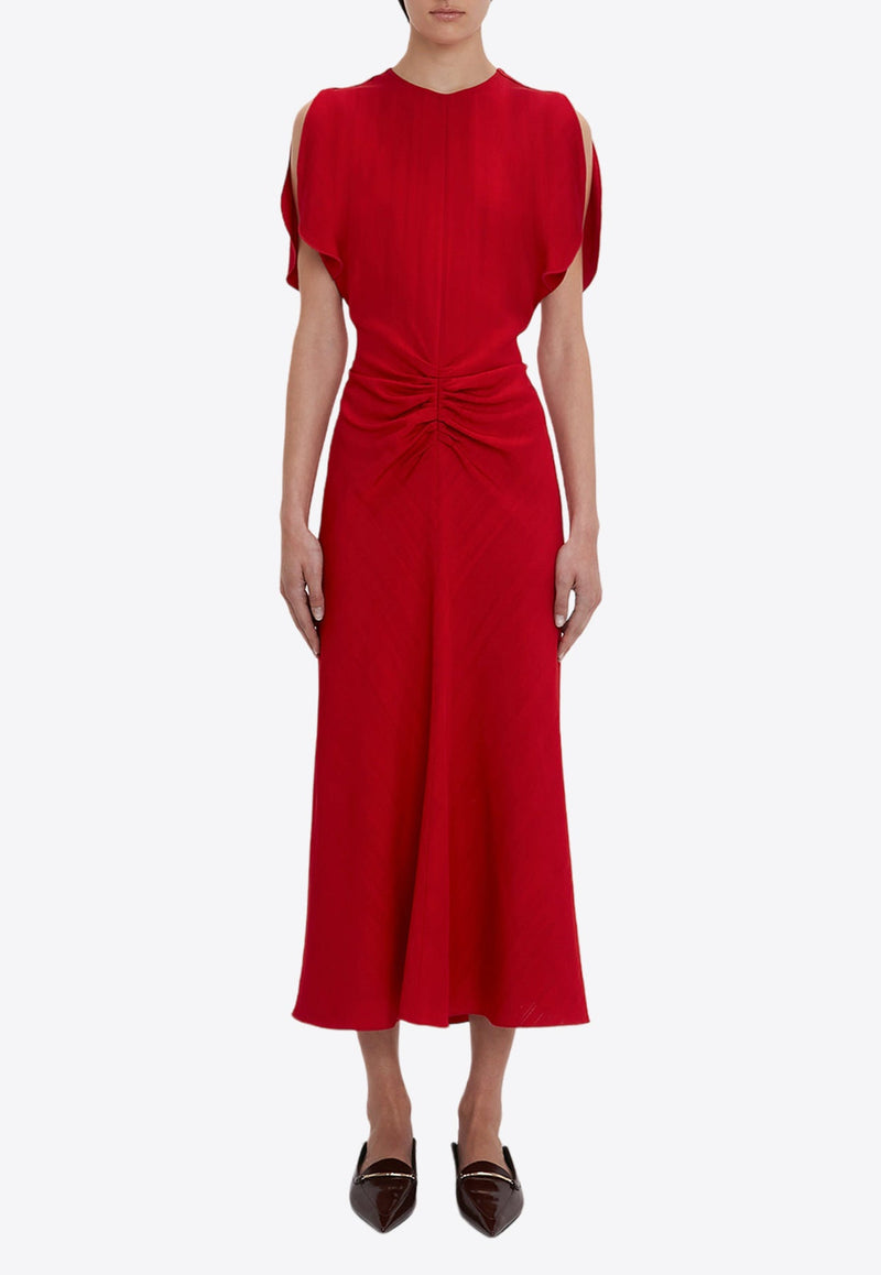 Gathered Waist Midi Dress