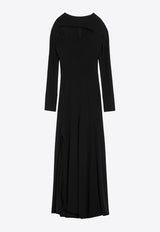 Cut-Out Long-Sleeved Maxi Dress