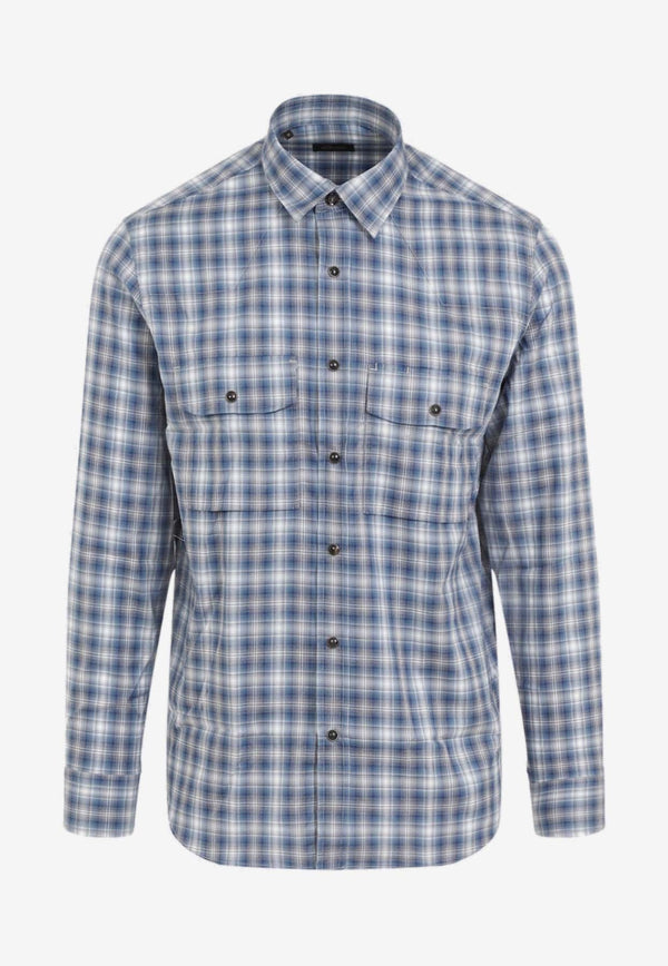 Checked Long-Sleeved Shirt