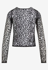 Leopard Devoré Top