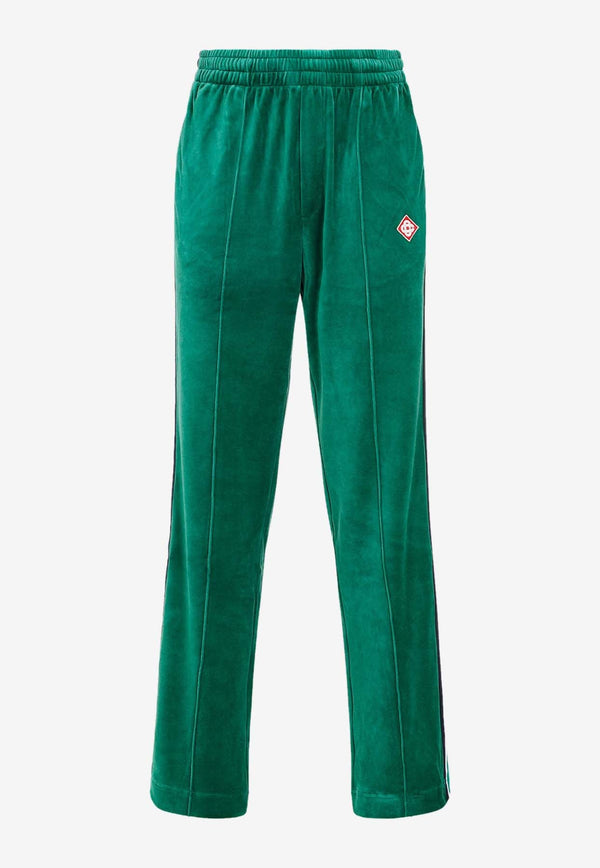 Logo Velour Track Pants