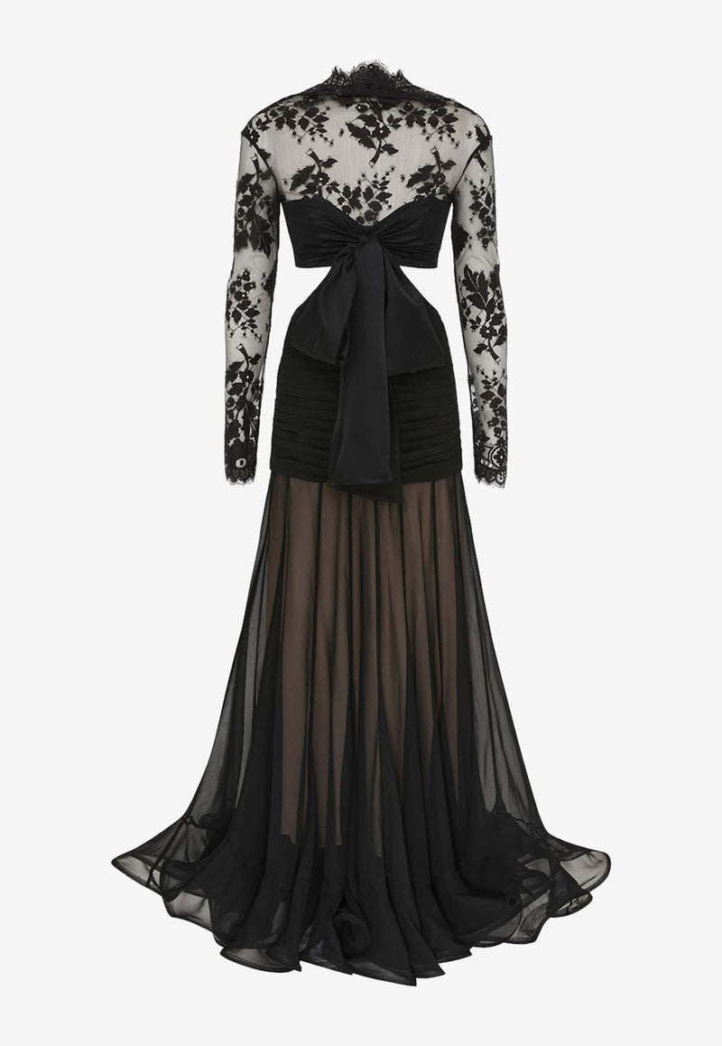 Illustration Flounce Lace Gown