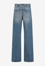 Straight-Leg Washed Jeans