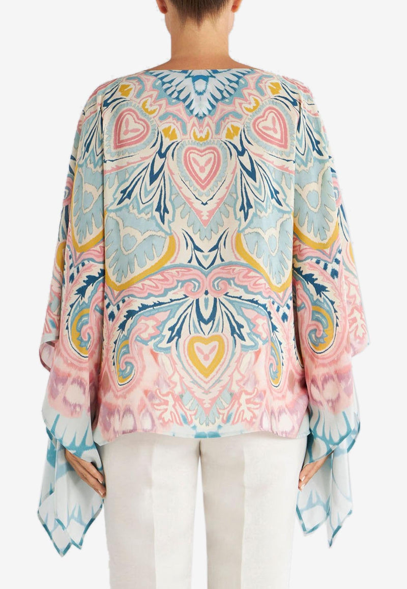 Lucky Clover Silk Poncho