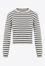 Striped Crewneck Knit Sweater