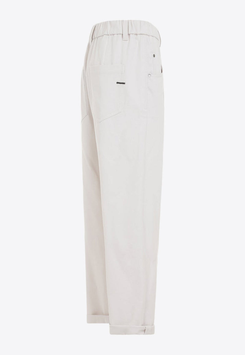 Straight-Leg Casual Pants