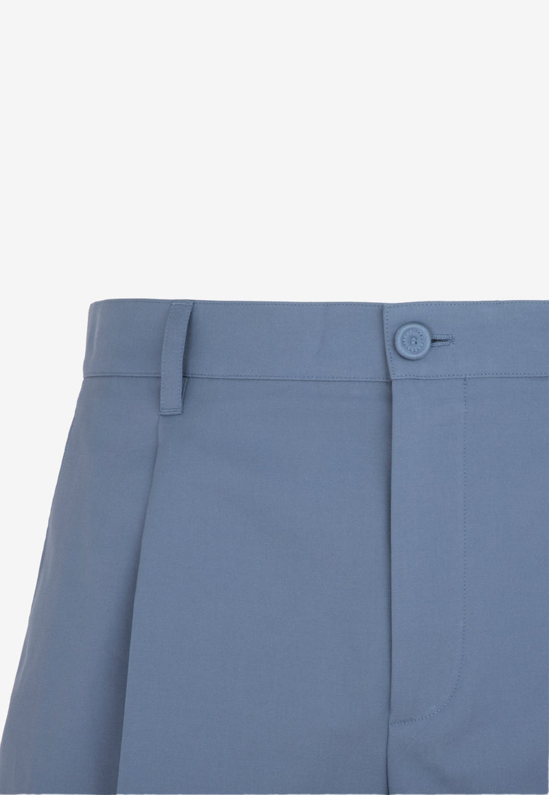 Front-Pleat Chino Shorts