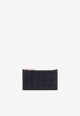 Intrecciato Leather Zip Cardholder