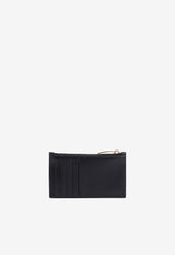 Intrecciato Leather Zip Cardholder