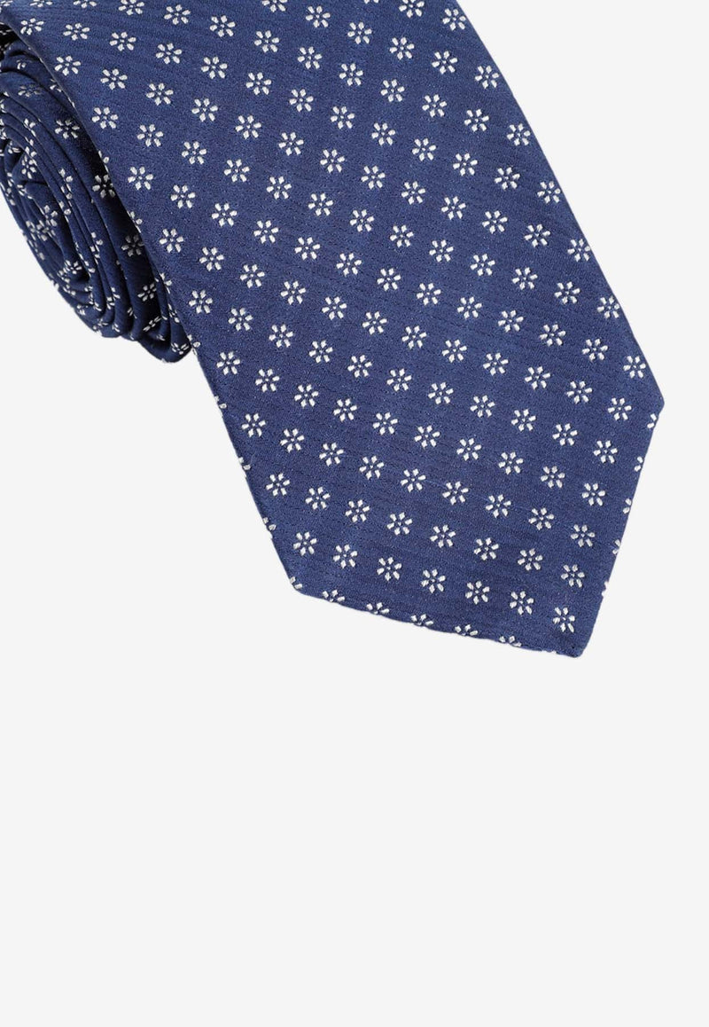 Floral Pattern Silk Tie