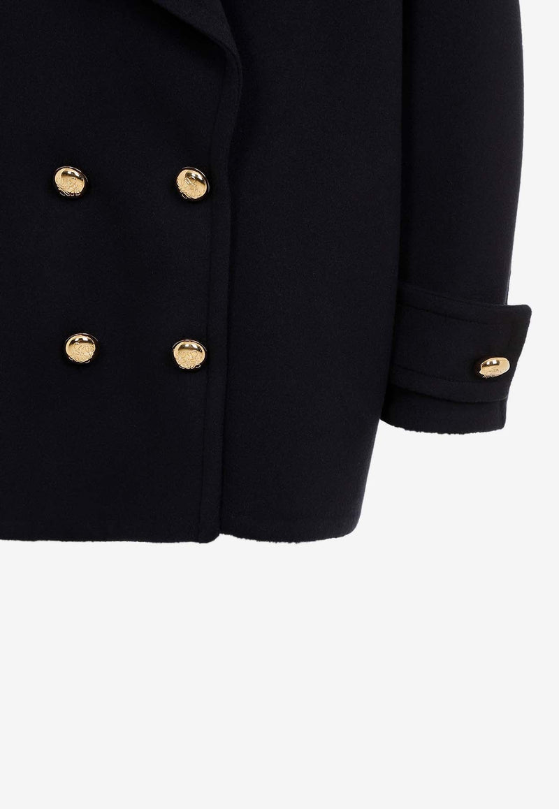 Double-Breasted Wool Peacoat