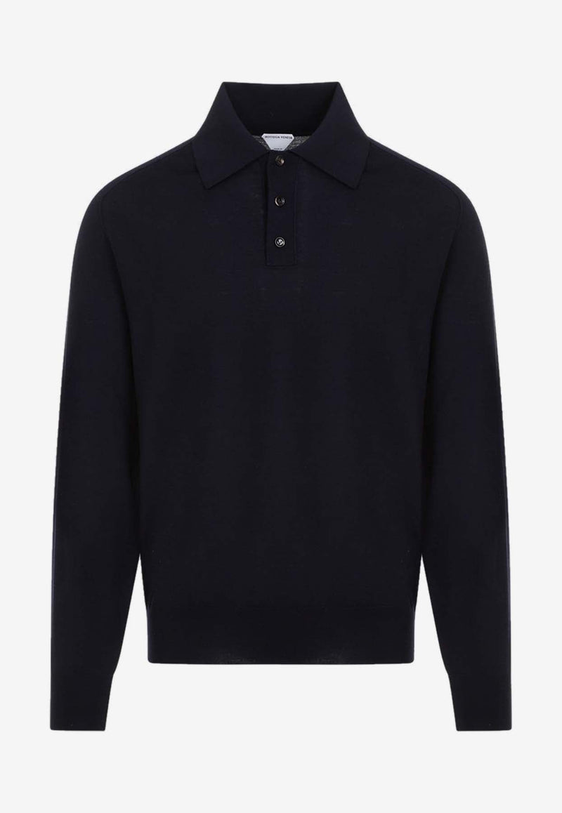 Long-Sleeved Polo Sweater