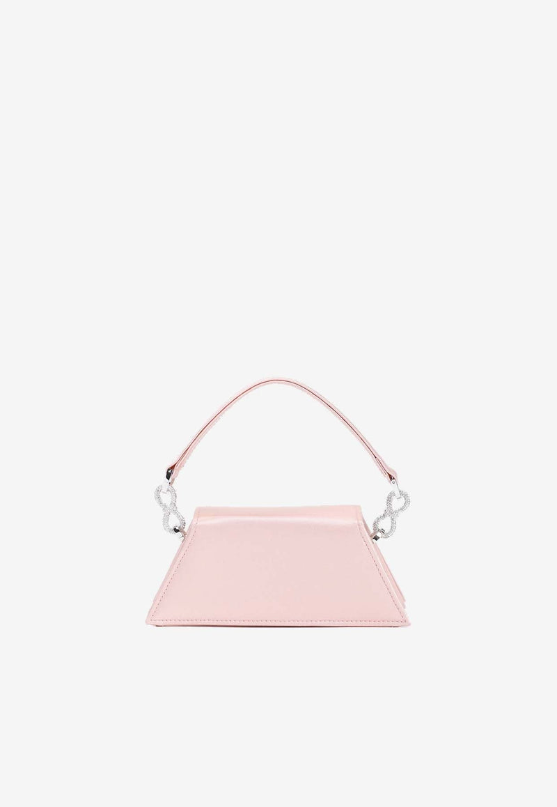 Samantha Double Bow Satin Top Handle Bag