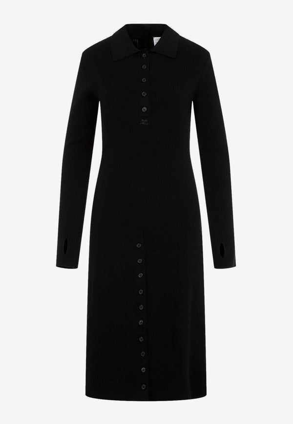 Polo Knit Midi Dress