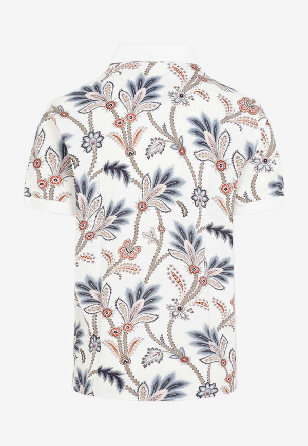 Floral Print Polo T-shirt