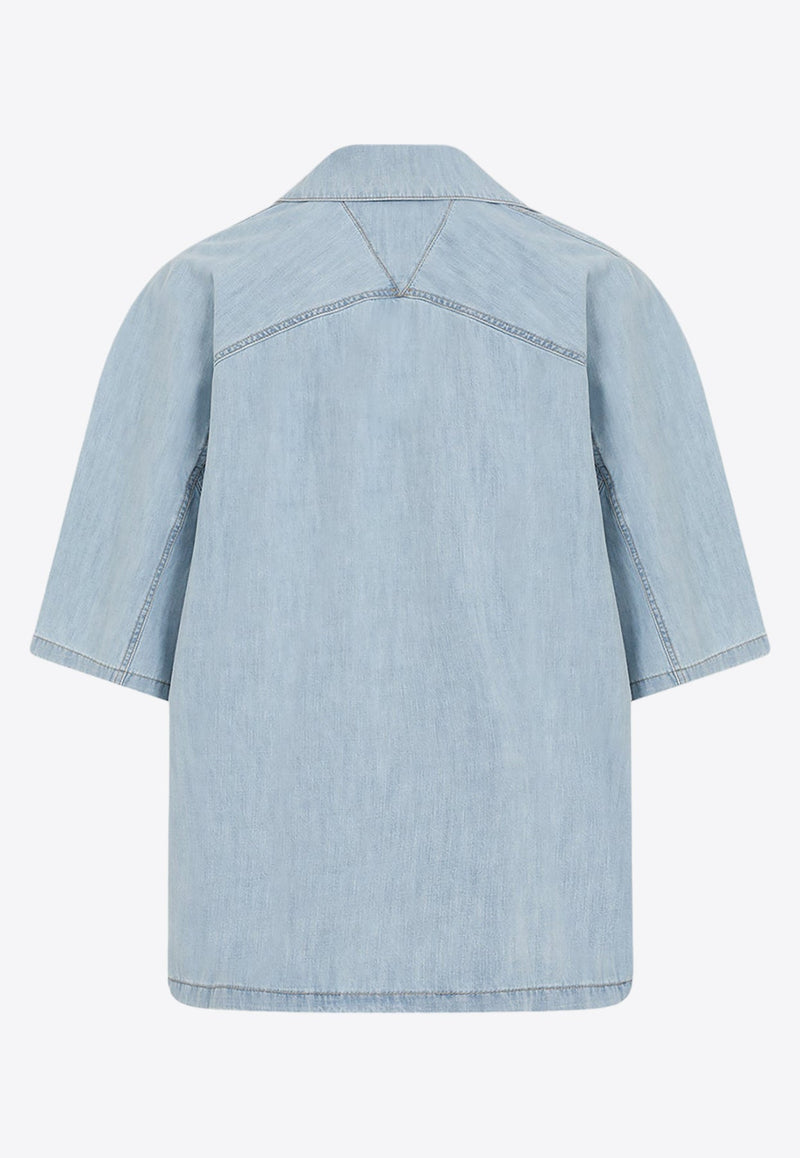 Chambray Short-Sleeved Shirt