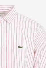 X Lacoste Logo Striped Shirt