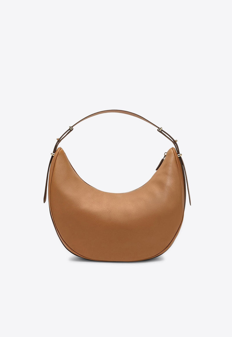 Large Arqué Leather Hobo Bag