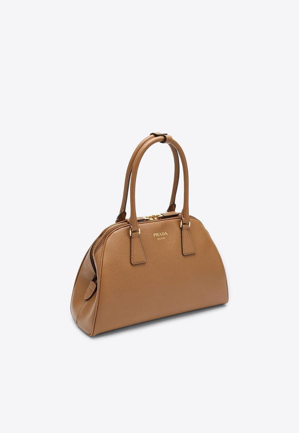 Medium Saffiano Leather Top Handle Bag