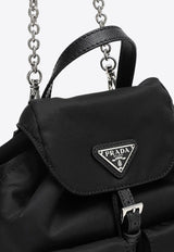 Mini Re-Nylon Triangle Logo Chain Backpack