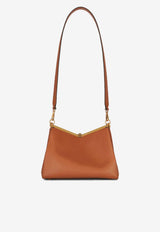 Medium Vela Leather Shoulder Bag