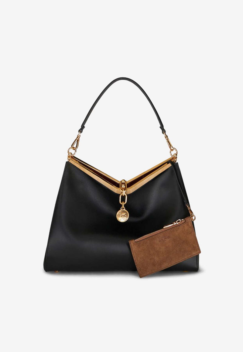 Large Vela Leather Shoulder Bag