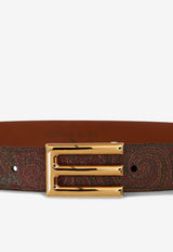 Paisley Logo Buckle Belt