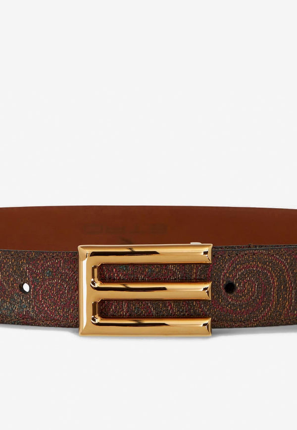 Paisley Logo Buckle Belt