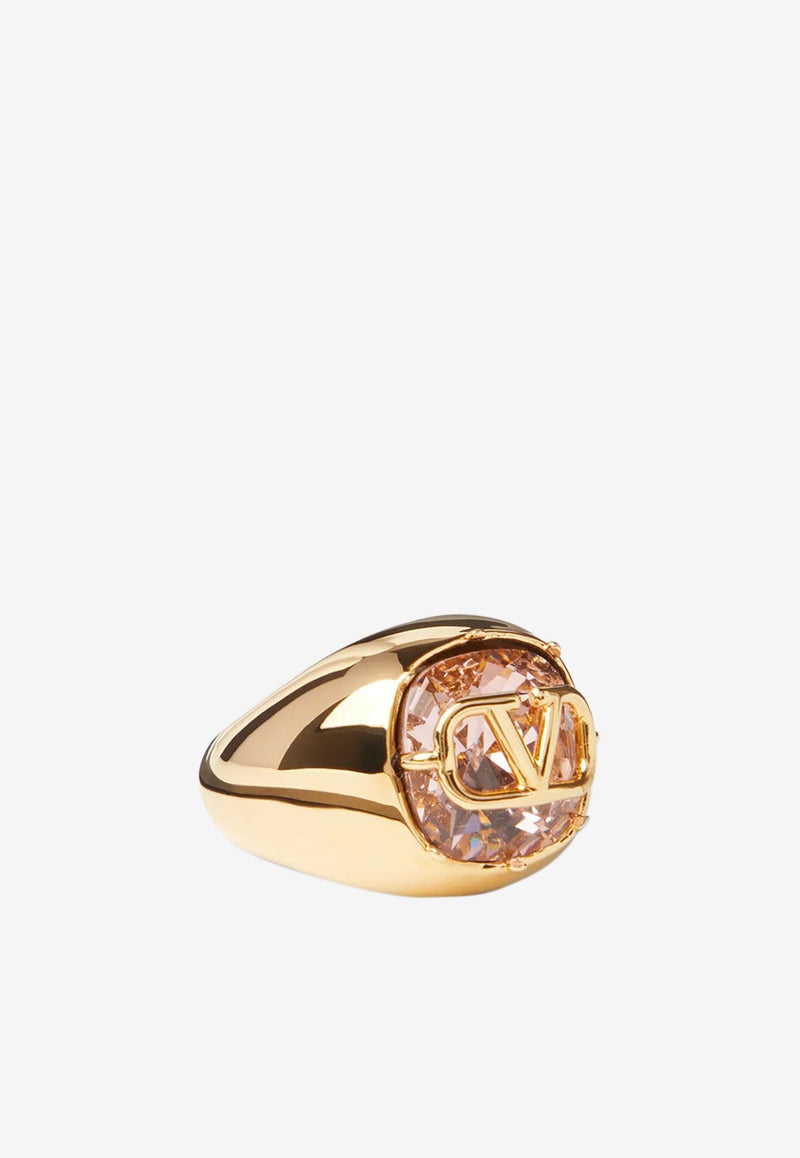 Signature VLogo Ring with Swarovski® Crystal