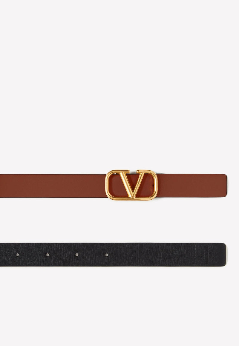 VLogo Reversible Leather Belt