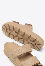 Padded Nappa Leather Slides
