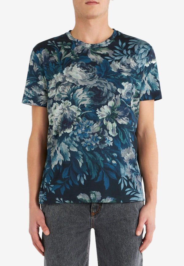 Floral Print Short-Sleeved T-shirt