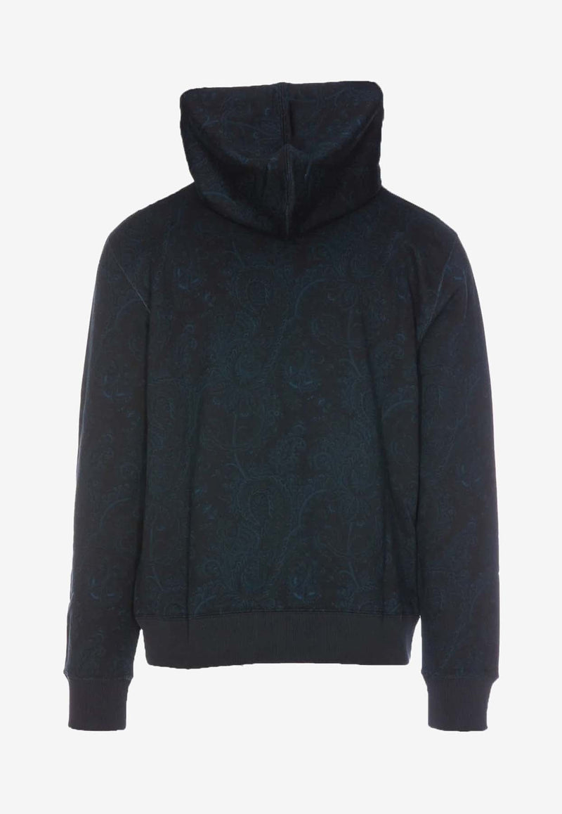 Paisley Print Zip-Up Hoodie