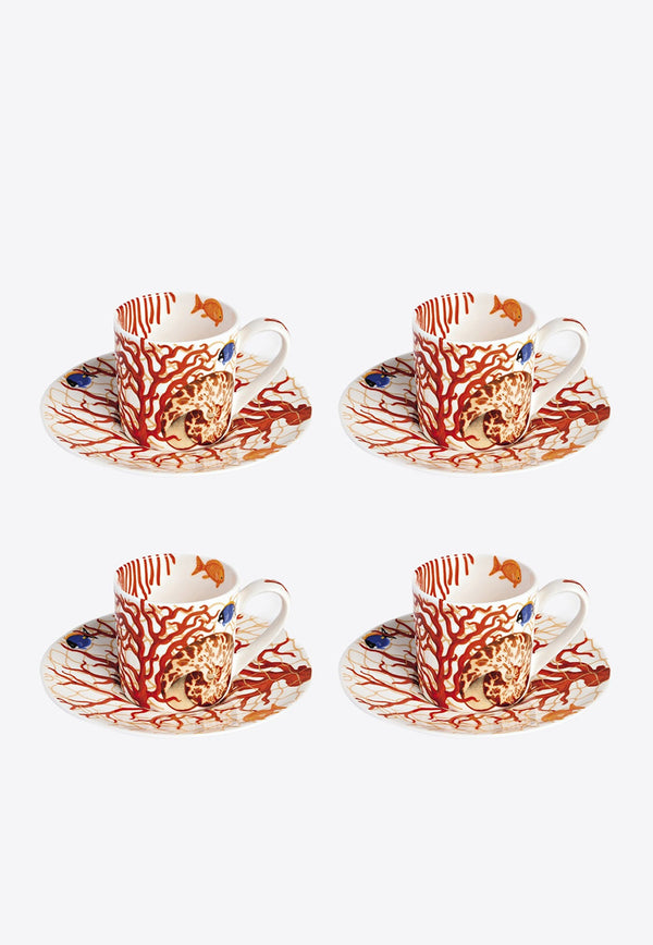 Mare Espresso Cup and Saucer - Set of 4