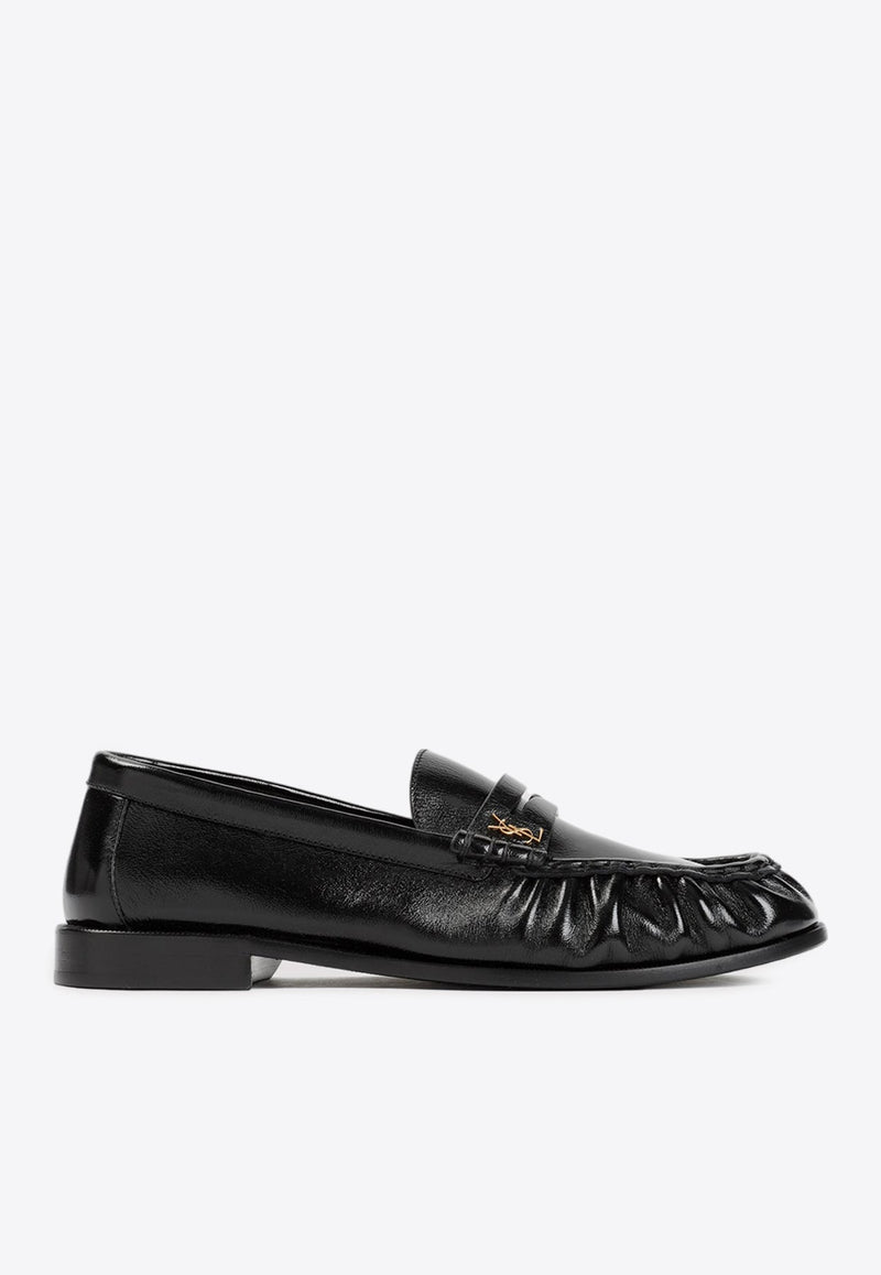 Penny Loafers in Shiny Creased Leather