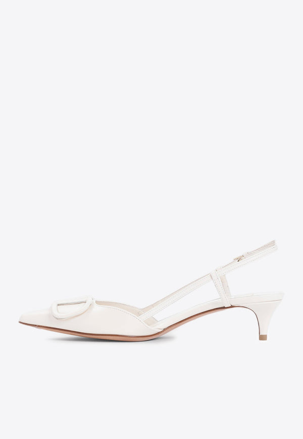 VLogo 40 Leather Slingback Pumps