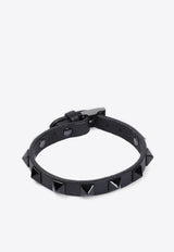 Rockstud Embellished Leather Bracelet