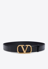 VLogo Signature Leather Buckle Belt