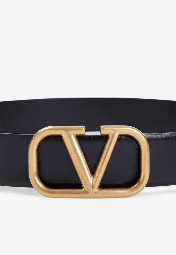 VLogo Signature Leather Buckle Belt