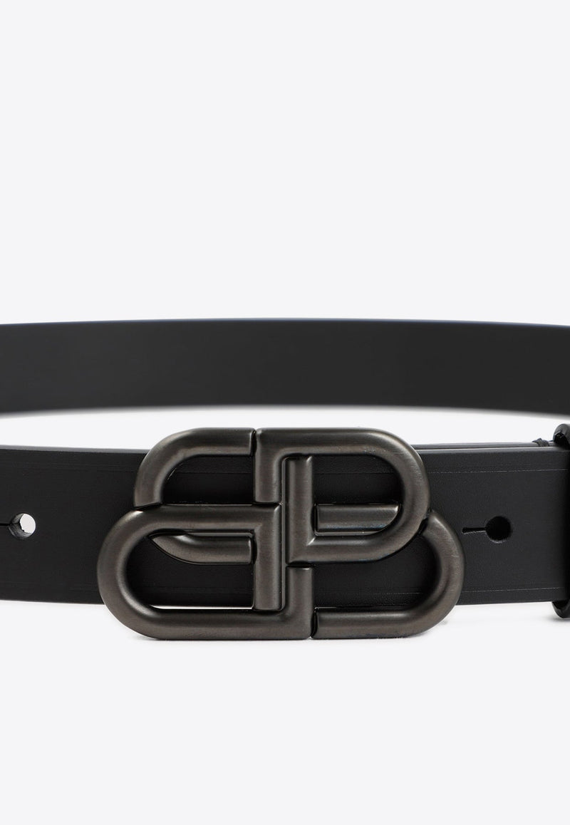 Logo Monogram Leather Belt