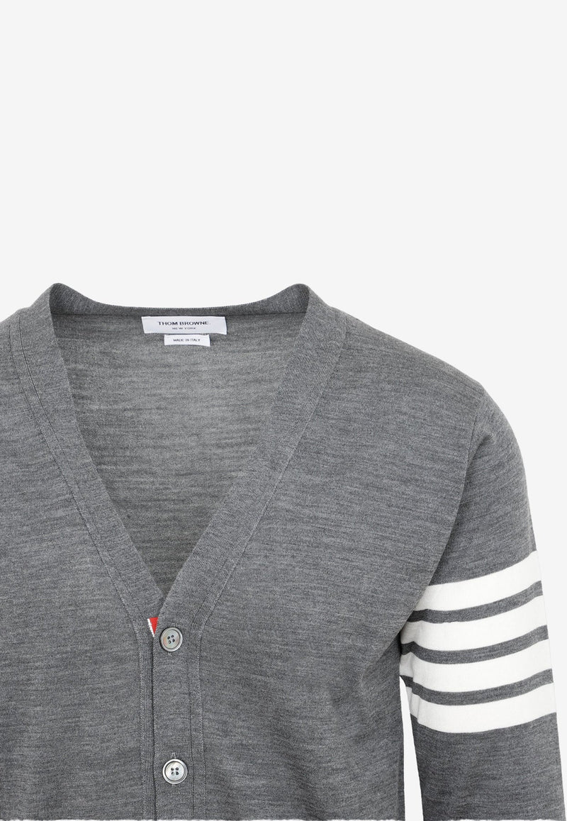 4-bar Stripe Wool Cardigan