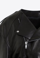 Micro Biker Leather Jacket