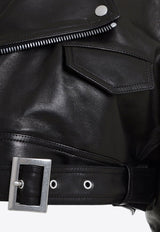 Micro Biker Leather Jacket