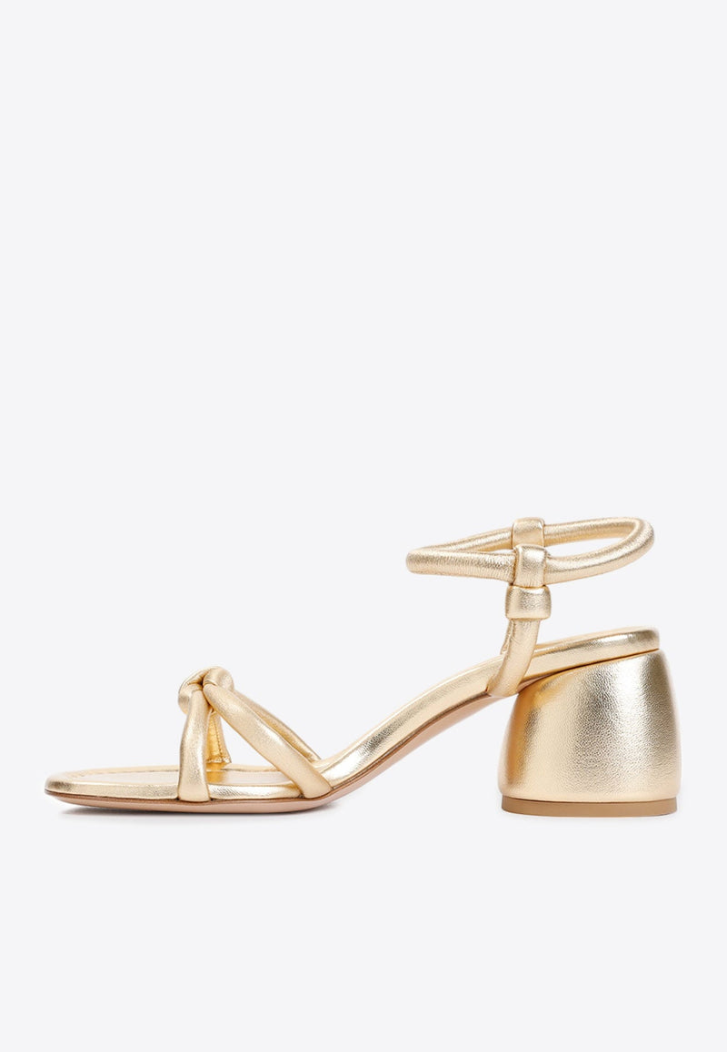 Cassis 60 Sandals in Metallic Nappa Leather